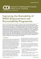 Improving the Evaluability of INGO Empowerment and Accountability Programmes This is the cover for CDI Practice Paper 1, 'Improving the Evaluability of INGO Empowerment and
Accountability Programmes'.
